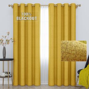 GRALI-DECOR Pastel Pink Full Blackout Curtains, Noise Reducing Linen Textured Drapes for Nursery/Chic Drapery for Sleep Protection, 52W x 95L, Set of 2