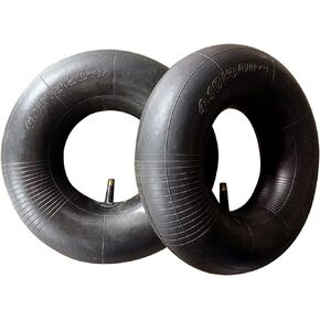 2Pcs 4.10/3.50-4" Wheelbarrow Inner Tubes with TR13 Straight Valve Stem for 4" Hand Truck, Hand Cart, Garden Cart, Lawn Mower
