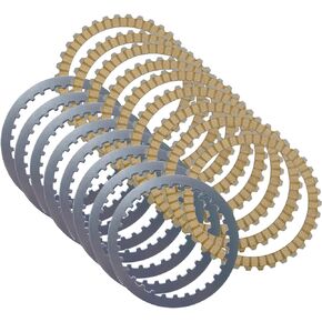 TIGERSGATE Sportster Big Twin Buell Extra Clutch Plates 8 Steel Plates & 9 Friction Plates Kit Designed for 1990-1997 Harley Big Twin, 1991-2017 Sportster, All 1991-2002 Buell Bikes