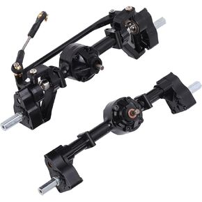 CHICIRIS Wpl C24 Axles, Metal Front Rear Axle Gear Box for Wpl C14 C24 C34 C44 B14 B24 1/16 Rc Car Upgrade Parts