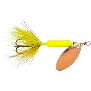 Yakima Bait Wordens Original Rooster Tail Spinner Lure, Copper Glitter Chartreuse, 1/8-Ounce