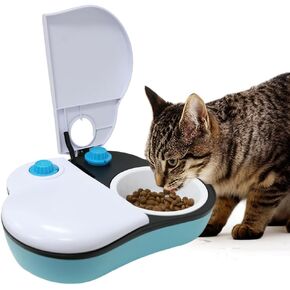 Automatic 2-Meals Pet Food Feeder for Dogs and Cats, Pet Food Dispenser for Two Meals Within 48 Hours in Kuwait