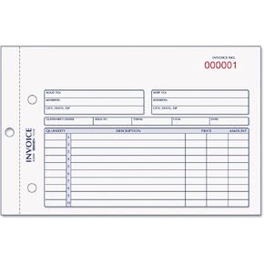 دفتر فاتورة Rediform 7L721، 5 1/2 × 7 7/8، نسخة مكررة بدون كربون، 50 مجموعة/كتاب