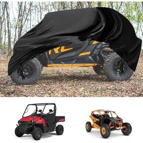 Universal UTV Cover 2 Seater 420D Heavy Duty Windproof Rainproof for Polaris Ranger RZR,Can am Maverick,Axis 500 700,Hisun Sector 550 750,Kawasaki Teryx,Honda Pioneer 700,Massimo MSU Tboss 550