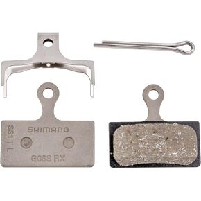 SHIMANO G05S Disc Brake Pad and Spring - Resin Compound, Stainless Steel Back Plate