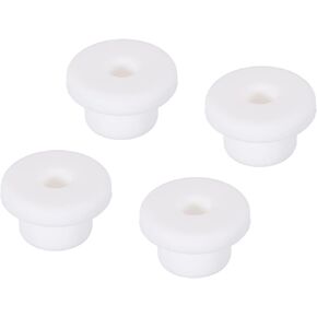 MECCANIXITY 4Pcs T Type Rubber Grommet Mount Dia 24mm ID 14mm H 14mm Seal Protection Flexible Hole Plugs for Cable Pipe White