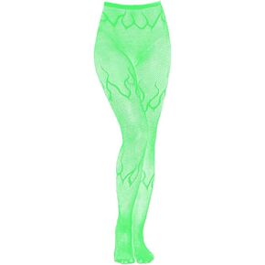DTWAWA Glow in the Dark Fishnet Stockings, High Waist Sexy Tights Party Stockings for Womens Girls