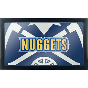 Trademark Gameroom NBA1500-DN2 NBA Framed Logo Mirror - Fade - Denver Nuggets