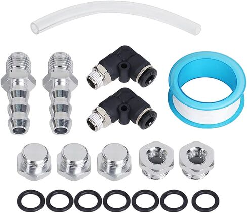 Coolant Radiator Tank Reservoir Expansion Overflow Tank Universal 1L Aluminum Black in Saudi Arabia