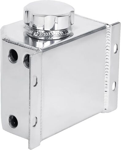 Coolant Radiator Tank Reservoir Expansion Overflow Tank Universal 1L Aluminum Black in Saudi Arabia