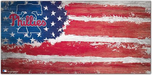 Fan Creations MLB Philadelphia Phillies Unisex Philadelphia Phillies Flag Sign, Team Color, 6 x 12 in Saudi Arabia