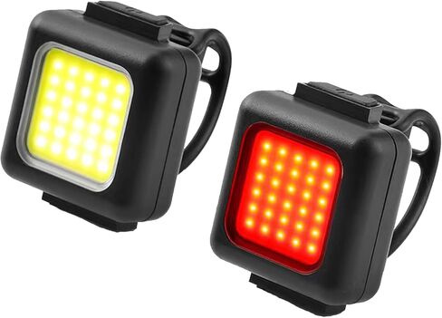 أضواء الدراجة [3+3 أوضاع وقابلة لإعادة الشحن عبر USB] مصابيح LED فائقة السطوع للدراجة للركوب الليلي، مصباح يدوي أمامي وخلفي، مقاوم للماء، سهل التركيب، مصباح يدوي آمن لركوب الدراجات in Kuwait