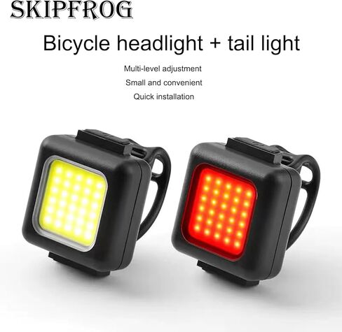 أضواء الدراجة [3+3 أوضاع وقابلة لإعادة الشحن عبر USB] مصابيح LED فائقة السطوع للدراجة للركوب الليلي، مصباح يدوي أمامي وخلفي، مقاوم للماء، سهل التركيب، مصباح يدوي آمن لركوب الدراجات in Kuwait