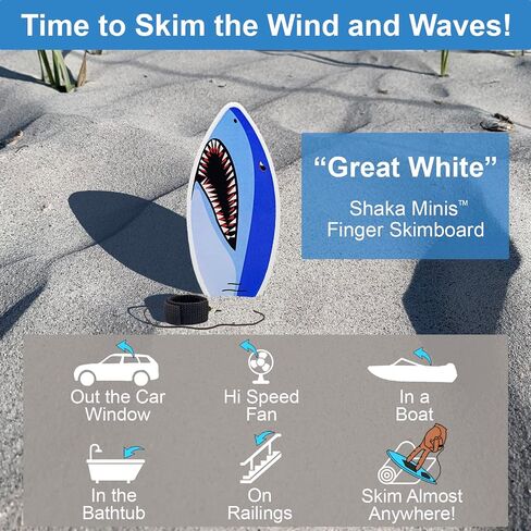 Finger Skimboard | Finger Surfboard - Skim and Surf The Wind, Waves and Almost Anywhere (Great White) in Saudi Arabia