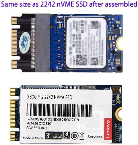 Sintech M.2 nVME 2242 to 2280 Extension Card Support PCIe 4.0 SSD,Compatible with Lenovo Legion Go Gaming Handheld for Upgrading SSD Upto 8TB in Saudi Arabia