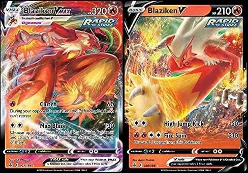 Blaziken Vmax & V - Chilling Reign - مجموعة بوكيمون النادرة للغاية - 020/198 و021/198 in Saudi Arabia