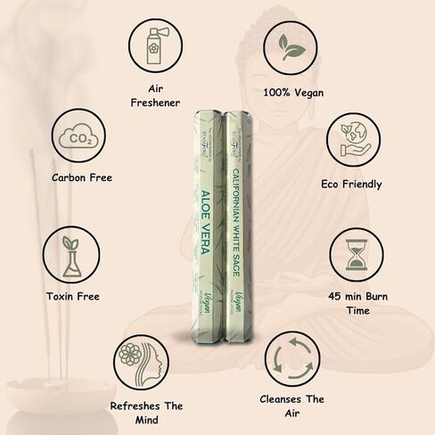 Stamford Exotic Vegan Incense Sticks Variery Pack - 120 Incense Sticks | Exclusive Vegan Range Collection | Best for Meditation,Yoga,Aroma Therapy, Relaxation| in Saudi Arabia