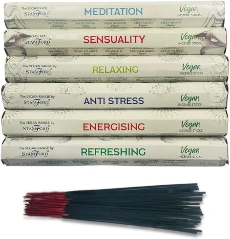 Stamford Exotic Vegan Incense Sticks Variery Pack - 120 Incense Sticks | Exclusive Vegan Range Collection | Best for Meditation,Yoga,Aroma Therapy, Relaxation| in Saudi Arabia