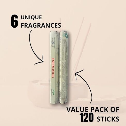 Stamford Exotic Vegan Incense Sticks Variery Pack - 120 Incense Sticks | Exclusive Vegan Range Collection | Best for Meditation,Yoga,Aroma Therapy, Relaxation| in Saudi Arabia