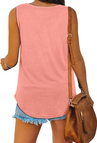 OFEEFAN Womens Tank Tops V Neck Summer Tops Loose Fit Sleeveless Tops 2Pack/3Pack in Saudi Arabia
