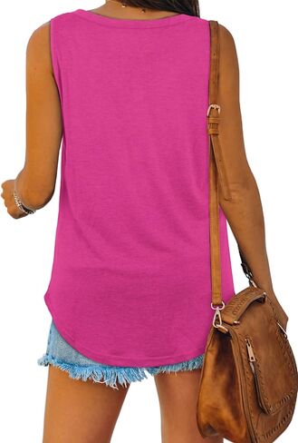 OFEEFAN Womens Tank Tops V Neck Summer Tops Loose Fit Sleeveless Tops 2Pack/3Pack in Kuwait