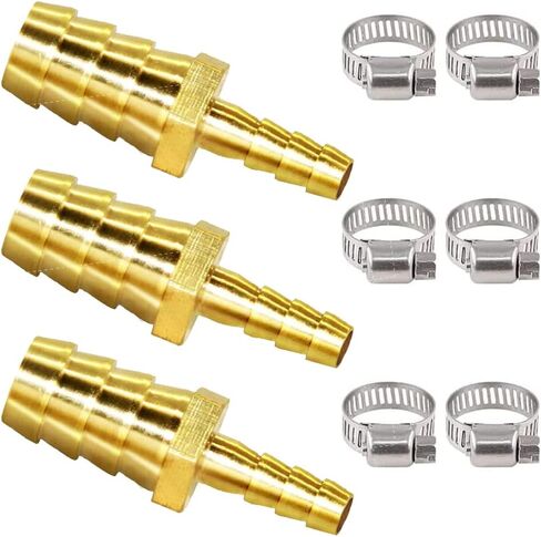 Joywayus 2 قطعة خرطوم بارب المخفض 5/8 "إلى 1" بارب المناسب تقليل جهاز الربط الاتحاد النحاس المناسب المياه/الوقود/الهواء in Kuwait
