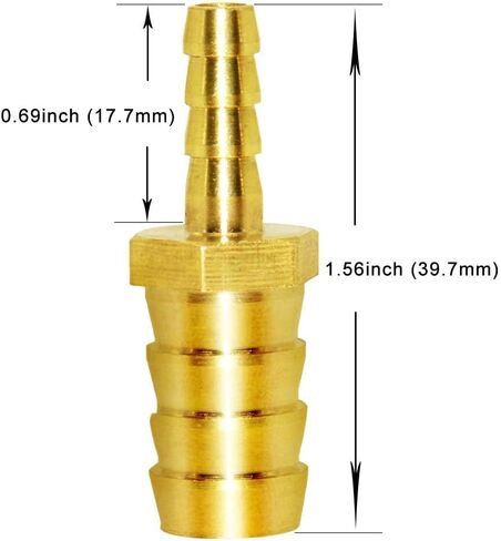 Joywayus 2 قطعة خرطوم بارب المخفض 5/8 "إلى 1" بارب المناسب تقليل جهاز الربط الاتحاد النحاس المناسب المياه/الوقود/الهواء in Kuwait