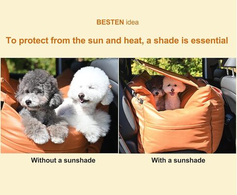 Pet Car Booster Seat for Large Dog and Cat Bumper Cushion Bed with Harness for Long Drive Made of Scratch-Resistant and Water-Resistant Materials (Large, Gray) in Saudi Arabia