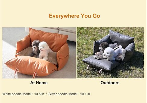 Pet Car Booster Seat for Large Dog and Cat Bumper Cushion Bed with Harness for Long Drive Made of Scratch-Resistant and Water-Resistant Materials (Large, Gray) in Saudi Arabia