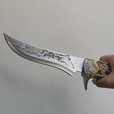 سيف بنمط تنين أصفر من الفولاذ المقاوم للصدأ مقاس 12.2 بوصة مع حامل عرض للهدايا والعرض in Kuwait