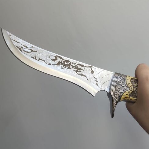 سيف بنمط تنين أصفر من الفولاذ المقاوم للصدأ مقاس 12.2 بوصة مع حامل عرض للهدايا والعرض in Kuwait