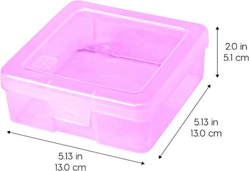 Party Club of America 18 Pack Small Clear Plastic Storage Boxes with Lids, Craft Jewelry Life Item Organizer for Puzzles, Pens, Rings, Needle and Thread, Nail Polish, Remote Controls in Saudi Arabia