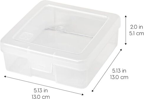 Party Club of America 18 Pack Small Clear Plastic Storage Boxes with Lids, Craft Jewelry Life Item Organizer for Puzzles, Pens, Rings, Needle and Thread, Nail Polish, Remote Controls in Saudi Arabia