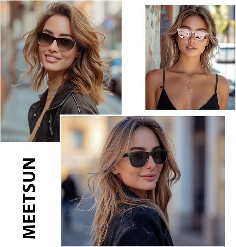 نظارات شمسية كلاسيكية مستقطبة من MEETSUN للنساء والرجال نظارات شمسية عصرية للقيادة للحماية من الأشعة فوق البنفسجية (3 عبوات) in Saudi Arabia