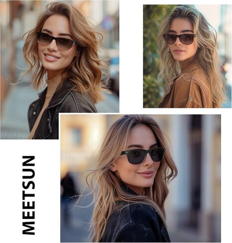 نظارات شمسية كلاسيكية مستقطبة من MEETSUN للنساء والرجال نظارات شمسية عصرية للقيادة للحماية من الأشعة فوق البنفسجية (3 عبوات) in Saudi Arabia