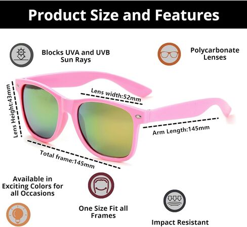 Eyegla 10 حزمة نظارات شمسية نيون للحفلات تفضل الكبار ظلال نظارات شمسية السائبة مجموعة Sunies عدسات مرآة ملونة حجب الأشعة فوق البنفسجية in Kuwait
