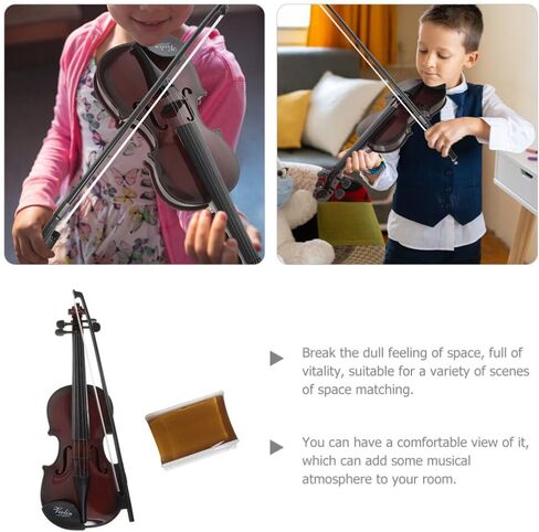 Vaguelly 1Set Kid’s Toy Violin Premium Kids Violin for Beginners Realistic-Looking Instrument for Learning Classical Music in Saudi Arabia