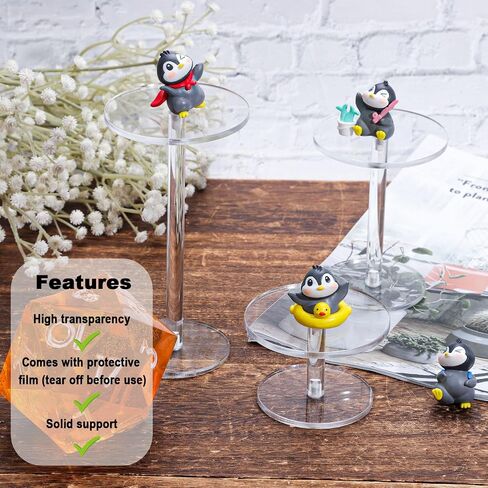 3pcs Acrylic Combat Risers, Flying Miniatures Combat Riser for DND Miniatures Stands Acrylic Display Support Shelf for Tabletop RPG Board and Small Figures Flight Display Accessories in Saudi Arabia