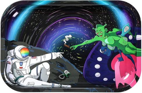 مجموعة كومبو صينية لف معدنية مقاس 7 بوصة × 11 بوصة صينية تزيين فنية أصلية متينة ممتازة وأنيقة وحواف مستديرة ناعمة in Kuwait