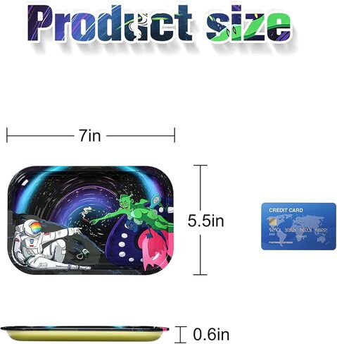 مجموعة كومبو صينية لف معدنية مقاس 7 بوصة × 11 بوصة صينية تزيين فنية أصلية متينة ممتازة وأنيقة وحواف مستديرة ناعمة in Kuwait