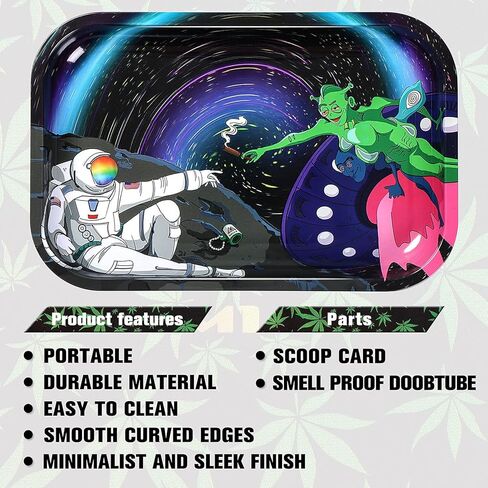 مجموعة كومبو صينية لف معدنية مقاس 7 بوصة × 11 بوصة صينية تزيين فنية أصلية متينة ممتازة وأنيقة وحواف مستديرة ناعمة in Kuwait