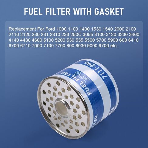 Fuel Filter With Gaskets Replacement For Ford Tractor 2000 2600 3000 3600 4000 4600 5000 7000+ Replace EDPN9N074AA 81823491 83937061 C5NE9176C C7NN9176A in Saudi Arabia