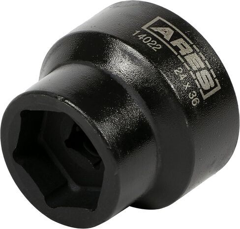 ARES 14022 - فلتر وقود 2 في 1 مقبس قلاب 24 مم × 36 مم - متوافق مع فلاتر وقود الديزل Ford Power Stroke 2003-2010 6.0L و6.4L - تصميم قلاب منخفض يتميز بمقاسين لمقبس محرك 3/8 بوصة in Kuwait