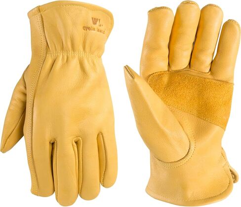 Wells Lamont Men's Reinforced Cowhide Leather Work Gloves with Palm Patch in Kuwait