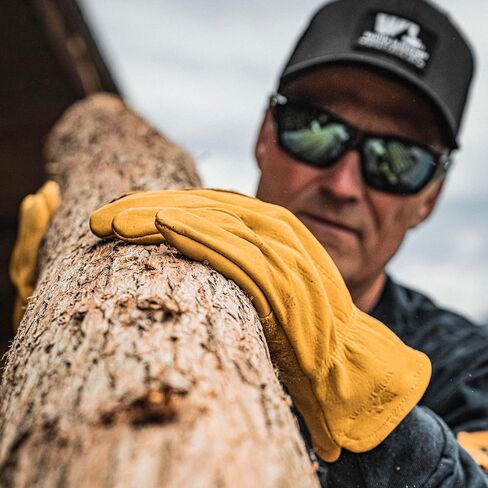 Wells Lamont Men's Reinforced Cowhide Leather Work Gloves with Palm Patch in Kuwait