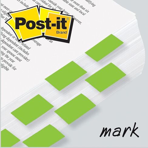 3M 680BG2 أعلام Post-It في موزع، مقاس 1 بوصة، أخضر ساطع، 100 علم/عبوة in Saudi Arabia