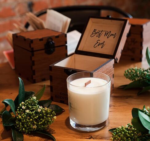 Best Mom Ever Scented Candle with Wooden Box Mothers day Gifts for mom birthday Gifts from daughter Decorative candles for women Candle for mom gifts Birthday presents for mom Cute candles in Saudi Arabia