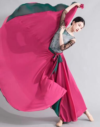Women's 720 Fairy Lyric Dance Skirt Gradient Chiffon Swing Skirt Ballet Modern Dance Skirt in Saudi Arabia