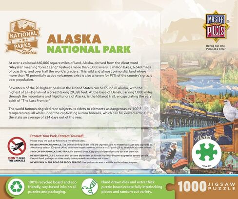 MasterPieces 1000 Piece Jigsaw Puzzle for Adults, Family, Or Youth - Alaska National Park - 19.25"x26.75" in Saudi Arabia