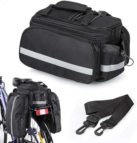 FAMKIT Bike Rear Rack Bag Bicycle Pannier Waterproof Outdoor Emovable Carrier Durable Saddle Bag Pannier in Kuwait